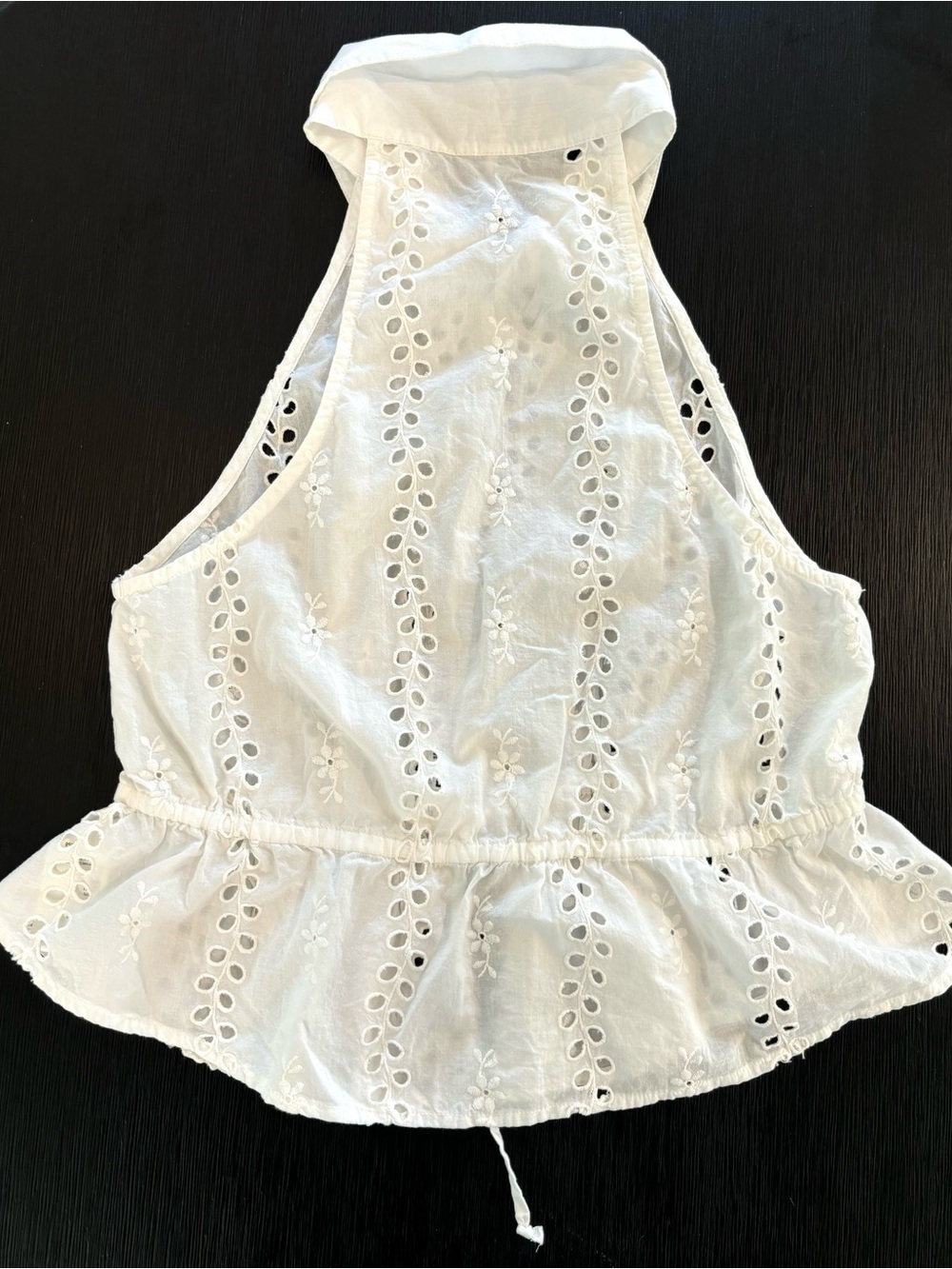 Free People White Eyelet Tie-Waist Sleeveless Camisole - Picture 4 of 4